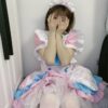 Kawaii Bow Ruffle Maid Lolita Princess Dress Set Cosplay Dress kawaii