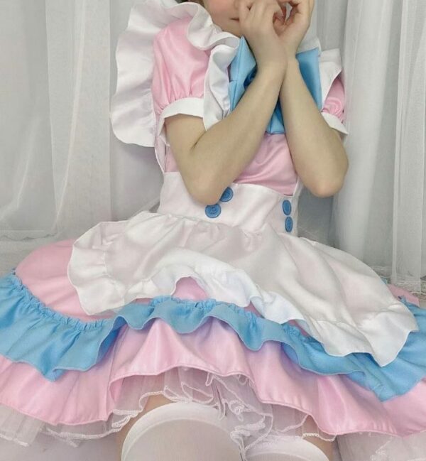 Kawaii Bow Rüschen Maid Lolita Prinzessin Kleid Set Cosplay Kleid kawaii