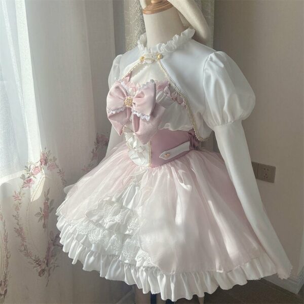 Kawaii Sweet Cherry Pink Lolita JSK Dress Cherry kawaii