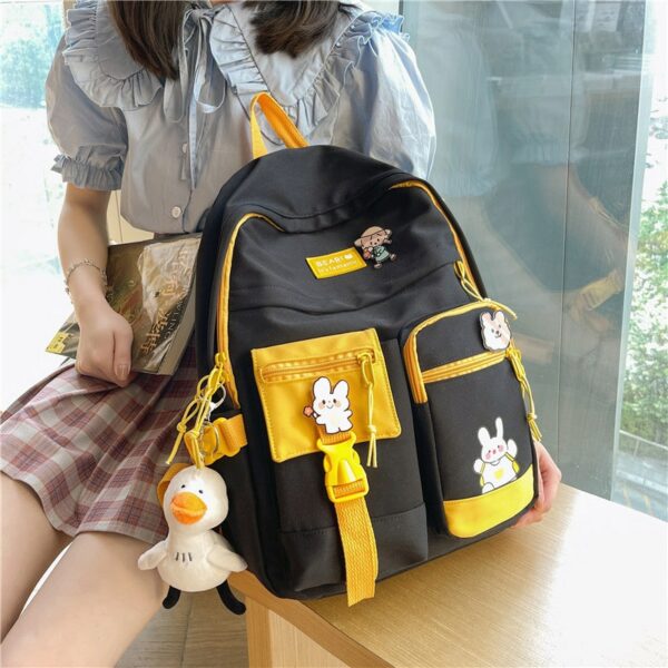 Kawaii Cute Patchwork Backpack School Backpacks kawaii