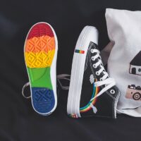 Zapatos de lona con estampado de arcoíris kawaii Zapatos de lona kawaii