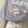 Kawaii “HELP” T-Shirt With Computer Print Harajuku kawaii