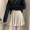 Pleated Skirt With High Waist Korean kawaii