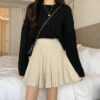 Pleated Skirt With High Waist Korean kawaii