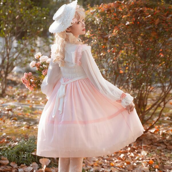 Kawaii Pink Large Lolita Jsk Dress Set JSK Dress kawaii
