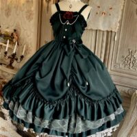 Vintage wiktoriańska sukienka Lolita Jsk Gotycka kawaii