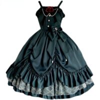 Vestido vintage vitoriano Lolita Jsk kawaii gótico