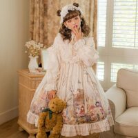 Vestido dulce de lolita sin mangas kawaii japonés