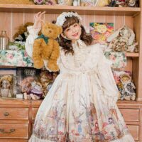 甘いノースリーブジャンパーロリータドレス日本のかわいい