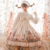 Söt ärmlös tröja Lolita klänning japansk kawaii