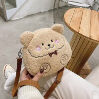 Симпатичные милые мультяшные плюшевые сумки через плечо с медвежонком Мультфильм каваи