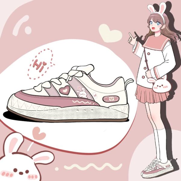 Kawaii Pink Canvas Shoes Canvas Shoes kawaii