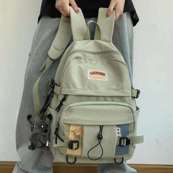 Kawaii Waterproof Nylon Solid Color Backpack Nylon kawaii