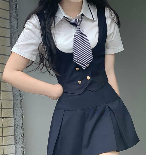 Mini-jupe plissée d'uniforme scolaire coréen Kawaii coréen