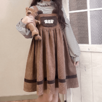 Платье Лолита с вышивкой Kawaii Sweet Bear медведь каваи