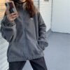 Harajuku Fleece Warm Zipper Jacket Fleece kawaii