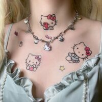 Pack de tatouages temporaires Kitty Hellokitty kawaii