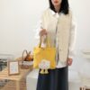Japanese Style Plush Duck Canvas Tote Bag canvas bag kawaii