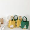 Japanese Style Plush Duck Canvas Tote Bag canvas bag kawaii