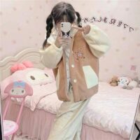 Bluza z kapturem w stylu Harajuku z misiem kawaii niedźwiedź kawaii