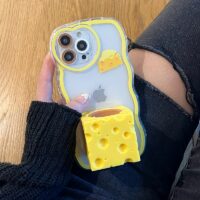 Custodia per iPhone 3D Creative Cheese Formaggio kawaii