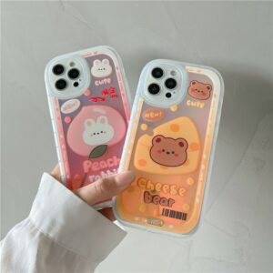 Kawaii Bear Rabbit Cream Cake iPhone Case bear kawaii
