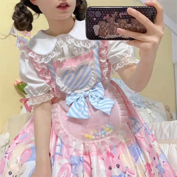 Kawaii Sweet Square Collar Lolita Dress JSK kawaii