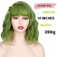 Lolita Bobo zielone peruki do cosplay Kawaii Bobo