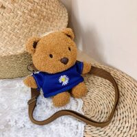 카와이 만화 곰 봉제 숄더백 만화 곰 귀여운