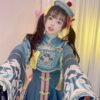 Easter Chinese Style Sweet Zombie Cosplay Lolita Dress Set Anime kawaii