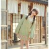 Kawaii Cute Floral Embroidery Fake Two Piece Sweater Suit Embroidery kawaii
