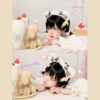 Cute Strawberry Rabbit Pink Plush Headband Bear Ear kawaii