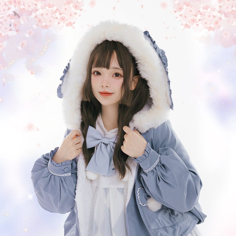 Kawaii Lolita Rabbit Ears Short Coat autumn kawaii