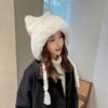 Kawaii Kitty Ears Plush Wooly Hat Hood Kitty kawaii