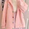 Japanese Mori Girl Style Candy-Colored Embroidered Jacket Candy Colored kawaii