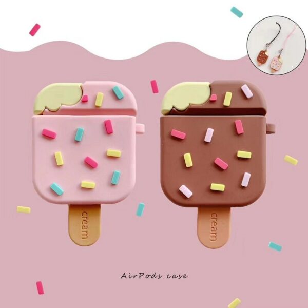 Kawaii Colorful Ice Cream Airpods Case Airpods 1 kawaii