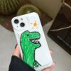 Kawaii Graffiti Green Dinosaur iPhone Case Cartoon kawaii