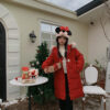 Sweet Style Red Christmas Cotton Coat Christmas kawaii