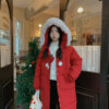 Sweet Style Red Christmas Cotton Coat Christmas kawaii