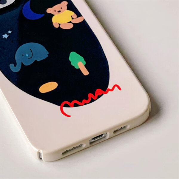 Cute Hand-Painted Bear illustration iPhone Case bear kawaii