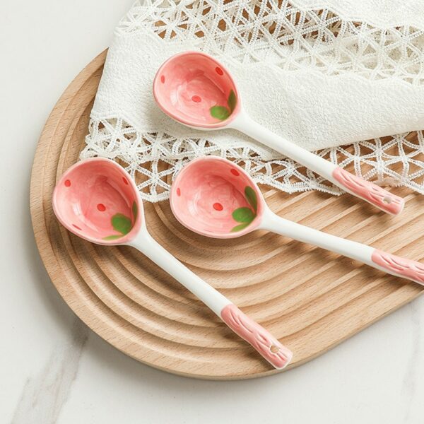 Kawaii Strawberry Ceramic Soup Spoon Ceramic kawaii