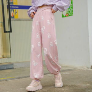 Original Design Pink High Waist Casual Pants casual pants kawaii