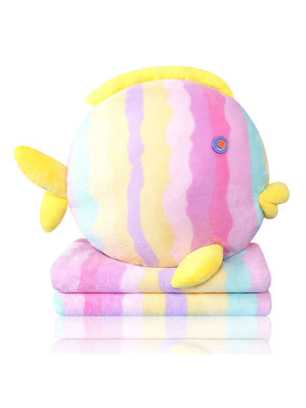 Kawaii Kiss Fish Plush Pillow And Quilt 2 in 1 car pillow kawaii