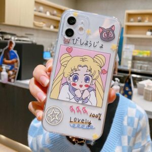 Etui na iPhone'a Kawaii Cartoon Sailor Moon Kawaii z kreskówek