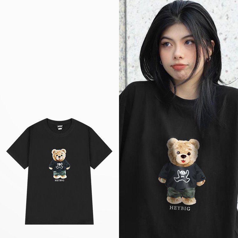 Original Design Oversize T-shirt för tecknad björn