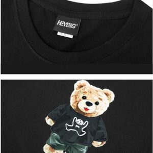 Übergroßes Cartoon-Bären-T-Shirt im originellen Design All-Match-Kawaii