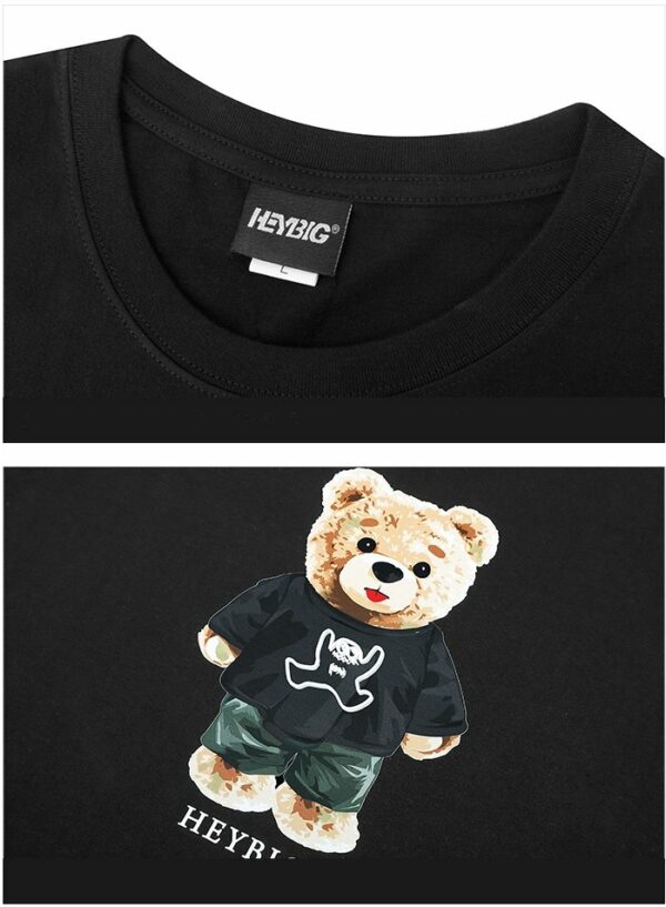 Original Design Oversize Cartoon Bear T-shirt All-match kawaii