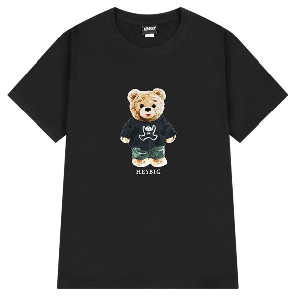 T-shirt ours de dessin animé surdimensionné au design original Kawaii tout-match