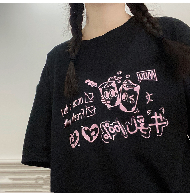 Origineel Soft Girl E-Sports Girl zwart T-shirt