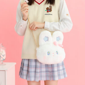 Kawaii Witte Pluche Konijn Messenger Bag Schattige kawaii Kawaii Witte Pluche Konijn Messenger Bag Schattige kawaii